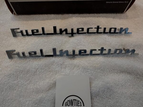 1957 Chevy Bel Air Fuel Injection Emblems – NOS in Box