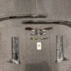 1958 Chevy Impala Convertible Inner Windshield Trim + Visor Brackets and Top Striker Plate