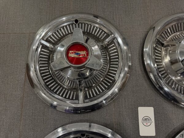 1958 Chevy Impala Spinner Hubcaps – Original GM Spinners – Set of 4