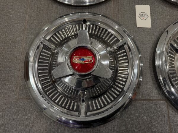 1958 Chevy Impala Spinner Hubcaps – Original GM Spinners – Set of 4