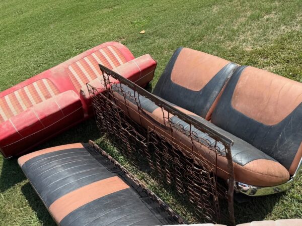 1959-1960 Chevy Impala Hardtop / Convertible Front Bench Seat & Rear Hardtop Seat – OEM Original | Complete Set