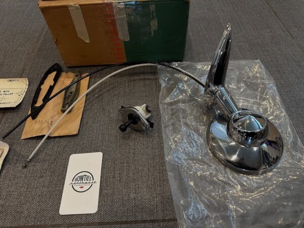1964 Chevy Impala Remote Mirror (NOS, Complete Kit)