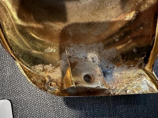 1961 Chevy Impala Grill Guard Ends – OEM Restored (Gold Plated)