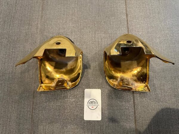 1961 Chevy Impala Grill Guard Ends – OEM Restored (Gold Plated)