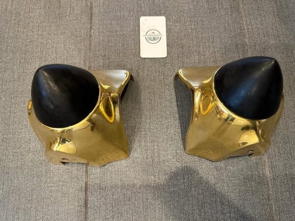 1961 Chevy Impala Grill Guard Ends – OEM Restored (Gold Plated)